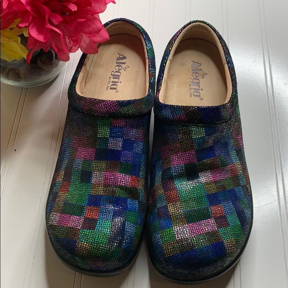 Algeria Kay Clog Multicolor Checks - Sz 42 (US12)